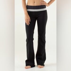 Lululemon Reversible Groove Pant, Black/Grey/White, sz 10